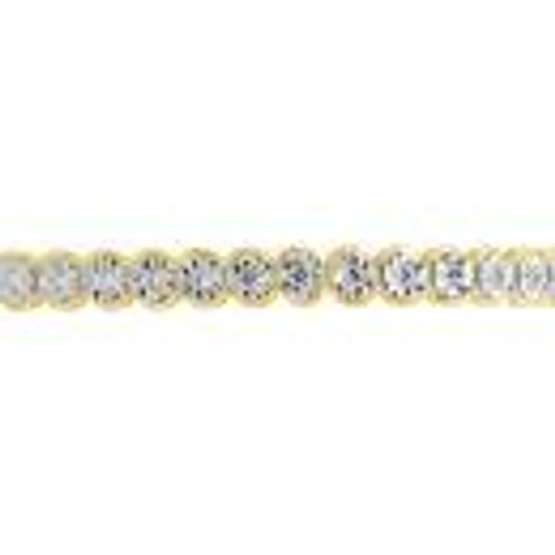 Lab Grown 2.00Ctw Diamond Tennis Bracelet In 18K Yellow Gold Vermeil