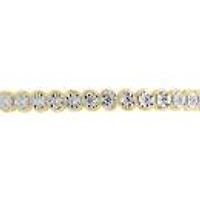 Lab Grown 2.00Ctw Diamond Tennis Bracelet In 18K Yellow Gold Vermeil