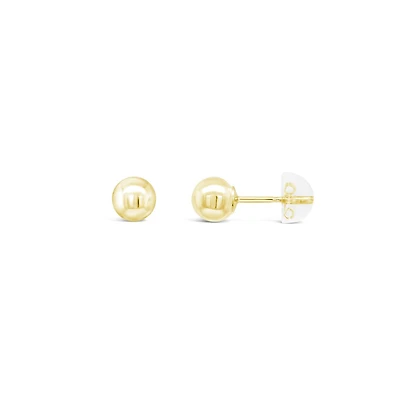 10K Yellow Gold 5mm Ball Earrings