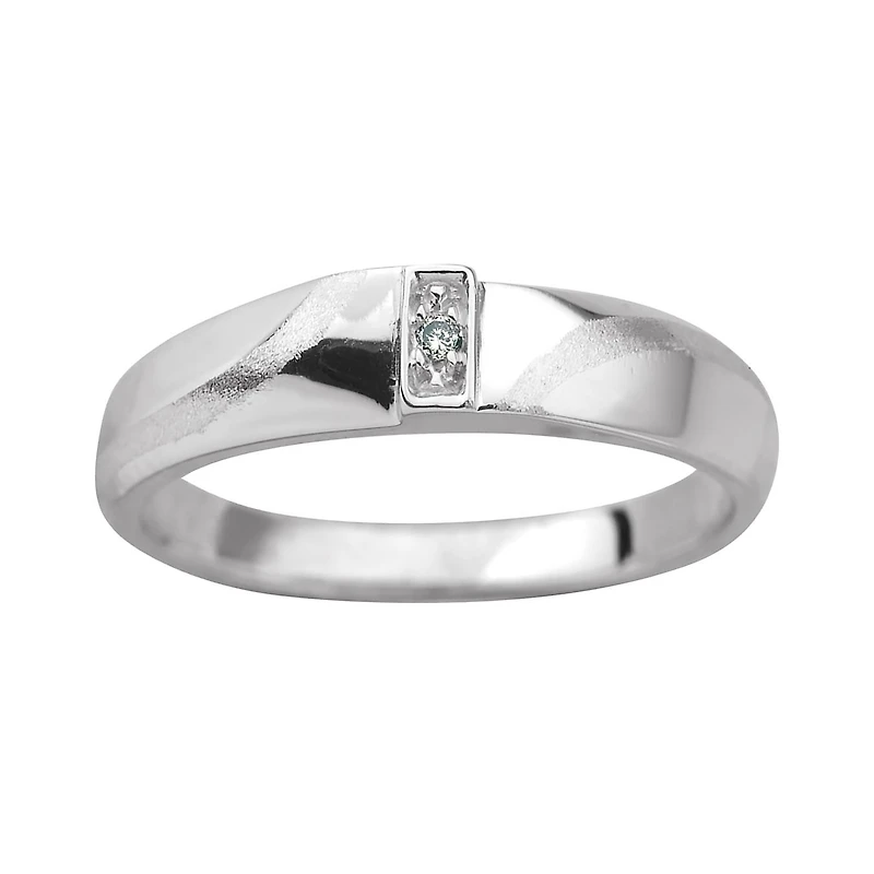 10K White Gold "Matrimony" Diamond Set Band