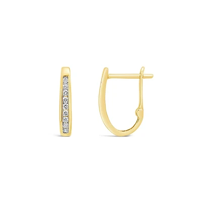 Infinity Yellow Gold 0.25CTW Diamond Earrings