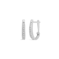 Infinity White Gold 0.25CTW Diamond Earrings
