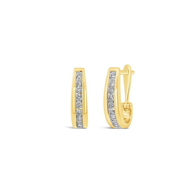 Infinity Yellow Gold 0.75CTW Diamond Earrings