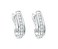 Infinity White Gold 1.00CTW Diamond Earrings