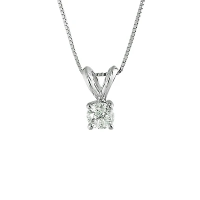 10K White Gold 0.05CT Diamond Pendant