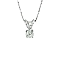 10K White Gold 0.05CT Diamond Pendant