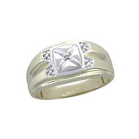 10K Yellow Gold Men's Diamond Ring