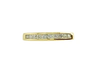 Infinity Yellow Gold Channel Set 0.33CTW Diamond Anniversary Ring