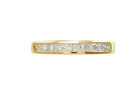 Infinity Yellow Gold Channel Set 0.25CTW Diamond Anniversary Ring
