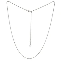 10K White Gold Adjustable to 22" 1.4mm Sparkle Chain