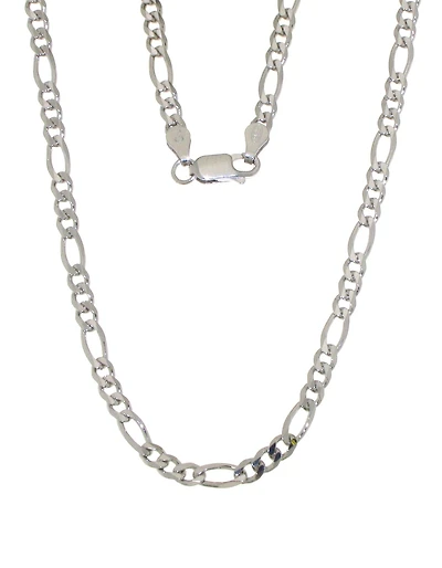 Sterling Silver 24" 4mm Figaro Chain