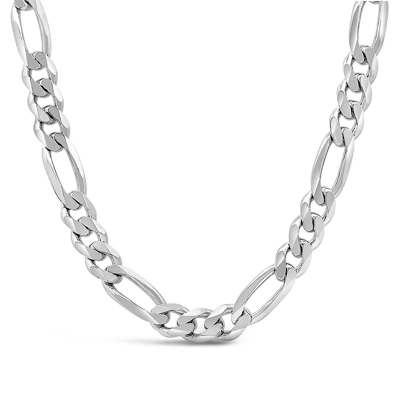 Sterling Silver 20" 8.2mm Figaro Chain