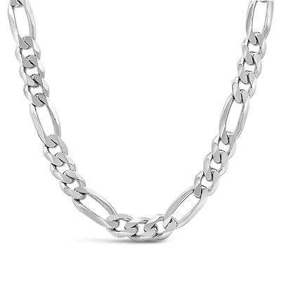 Sterling Silver 20" 8.2mm Figaro Chain
