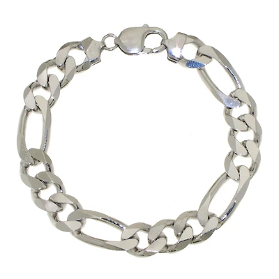 Sterling Silver 22" 10.6mm Figaro Chain