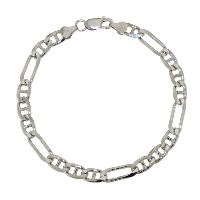 Sterling Silver 20" 6.8mm Figaro Gucci Chain