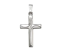 Sterling Silver 18" Embossed Cross