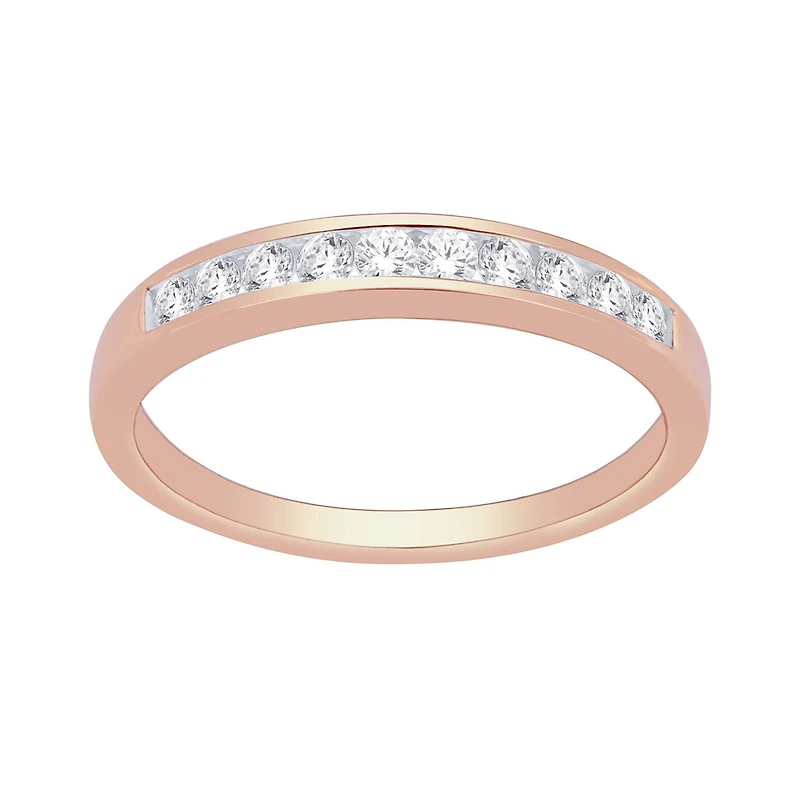 14K Rose Gold 0.25CTW Diamond Infinity Band