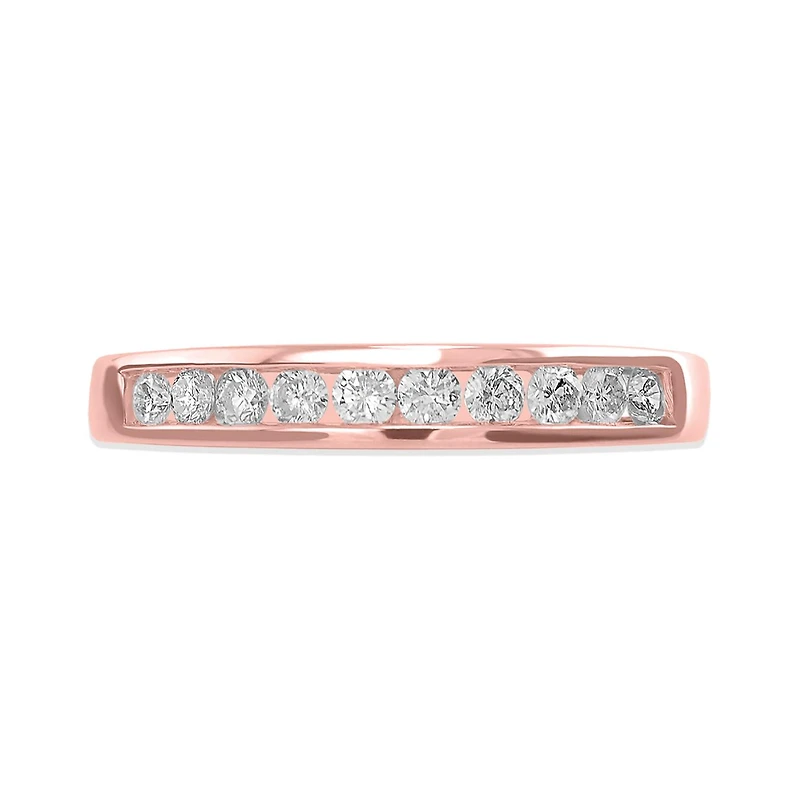 14K Rose Gold 0.25CTW Diamond Infinity Band