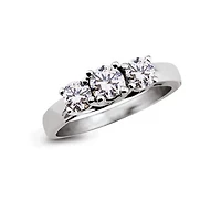 Tradition White Gold 1.00CTW Three-Stone Diamond Anniversary Ring