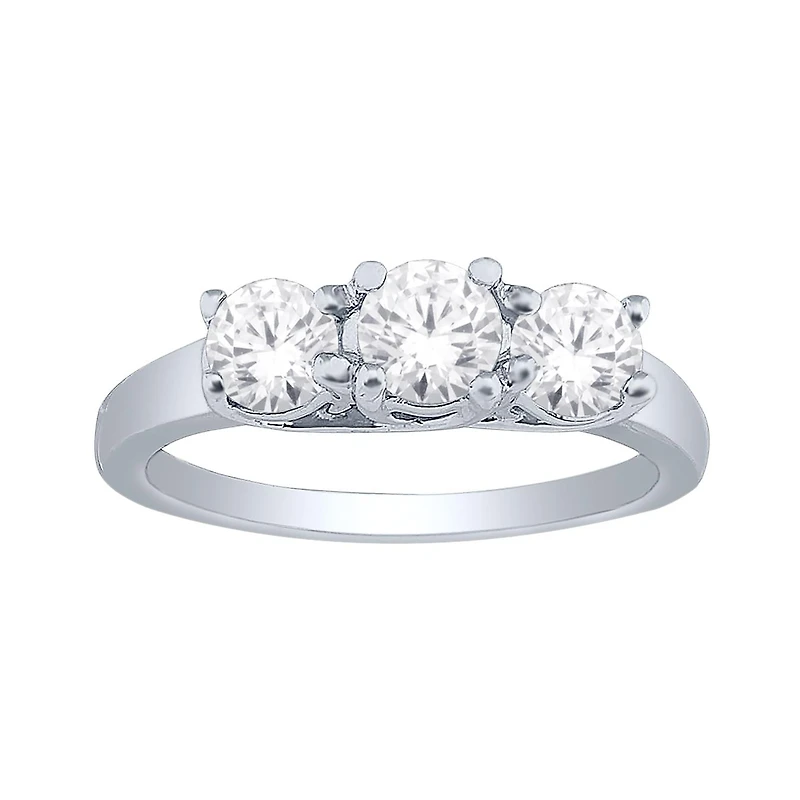Tradition White Gold 1.00CTW Three-Stone Diamond Anniversary Ring