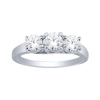 Tradition White Gold 1.00CTW Three-Stone Diamond Anniversary Ring
