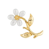 10K Yellow Gold Fresh Water Pearl Brooch