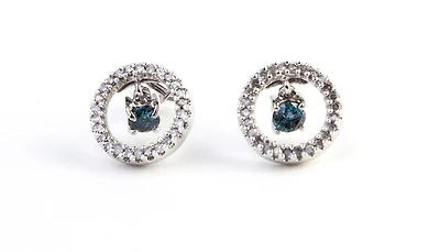 Caribbean Diamond 0.25Ctw White Gold Earrings