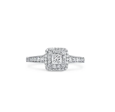 Glacier Fire Canadian Diamond Square 0.50CTW Engagement Ring