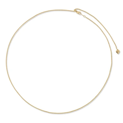 10K Yellow Gold Adjustable to 22" 0.90mm Wheat Chain