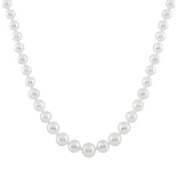 Graduated 4mm- 8mm Freshwater White Pearl 18" Necklace