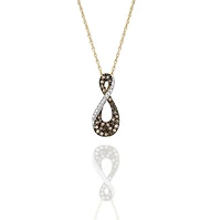 Champagne Diamond 0.34CTW Yellow Gold Pendant
