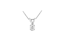 10K White Gold 0.25CT Diamond Pendant