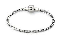 Sterling Silver 7.9" Oxidized Box Link