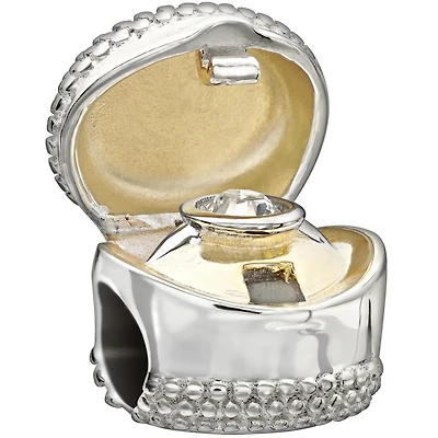 Chamilia Sterling Silver "I Do" Ring Box Crystal Swarovski