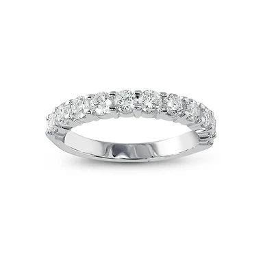 14K White Gold 1.00CTW Diamond Anniversary Band