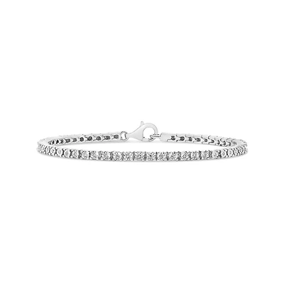 Sterling Silver Diamond Bracelet