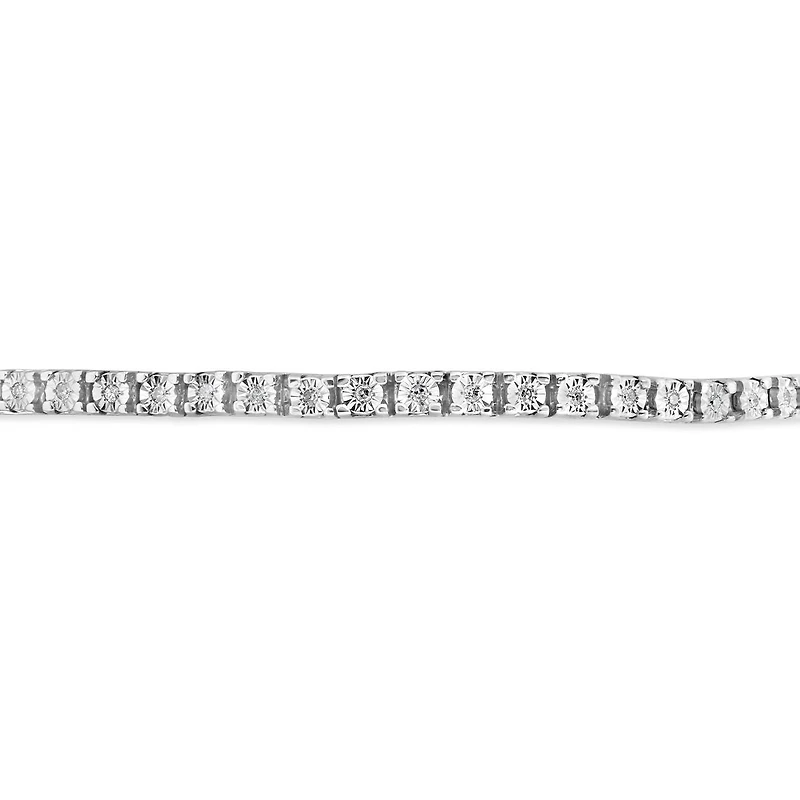 Sterling Silver Diamond Bracelet