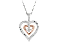 Dancing Diamond Mom Heart Pendant