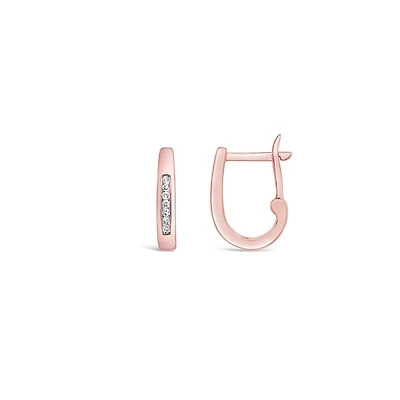 10K Rose Gold Diamond Infinity Earrings