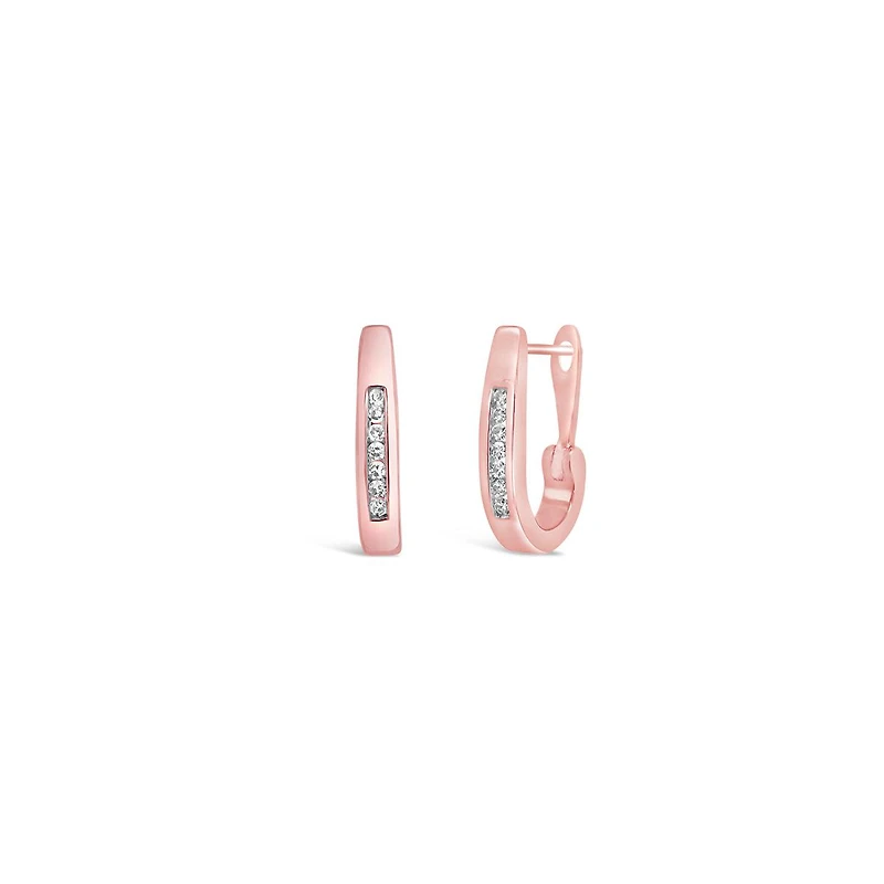 10K Rose Gold Diamond Infinity Earrings