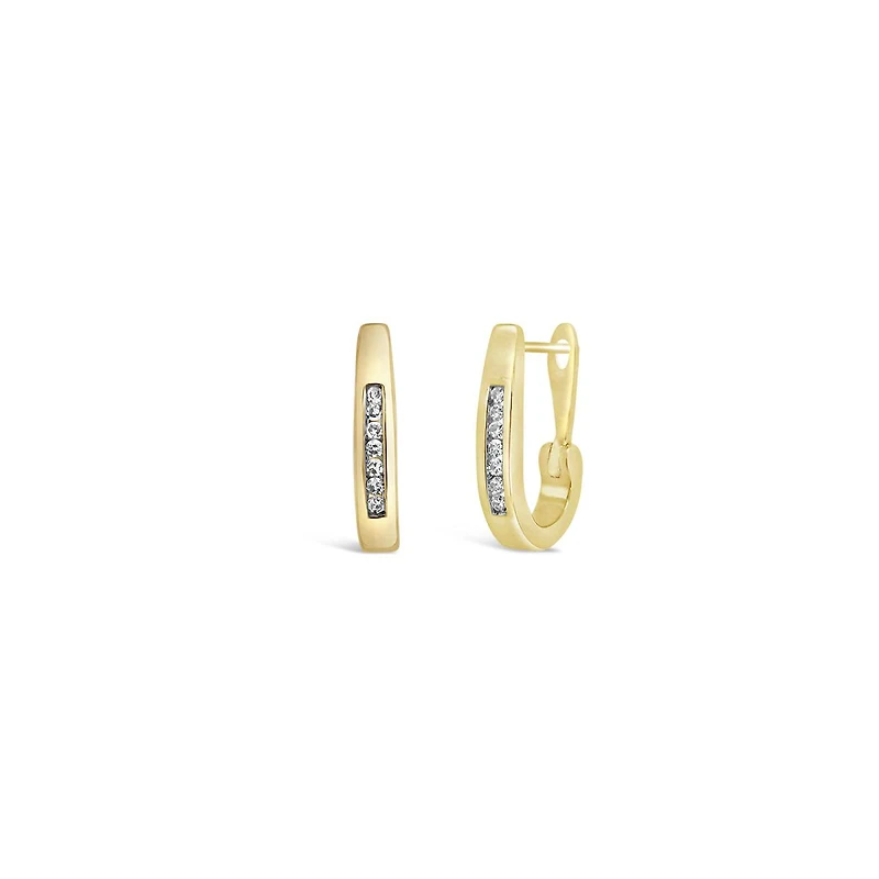 10K Yellow Gold Diamond Infinity Earrings