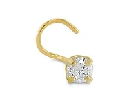 14K Yellow Gold 0.05Ctw I2 I3 Nose Stud