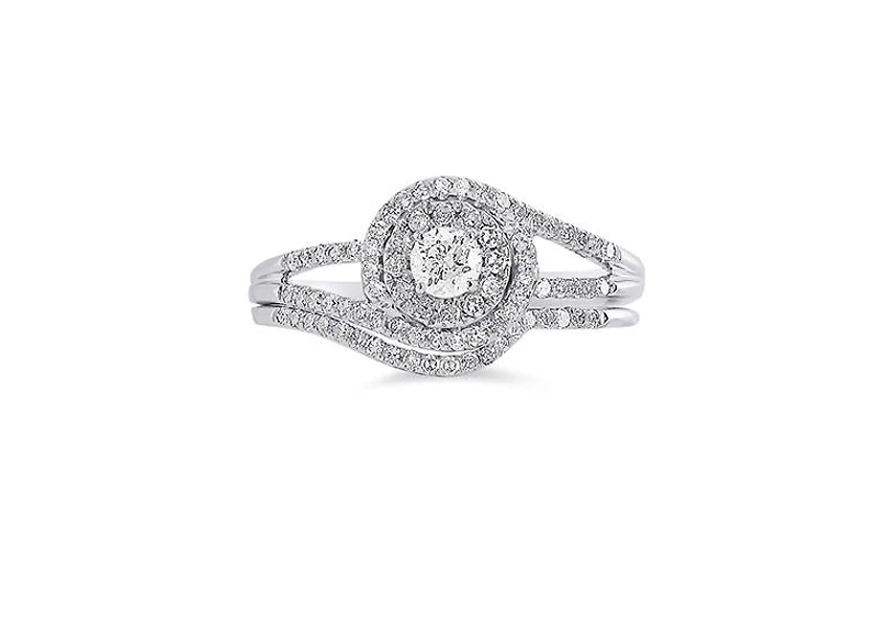 White Gold 0.50Ctw Diamond Bridal Set
