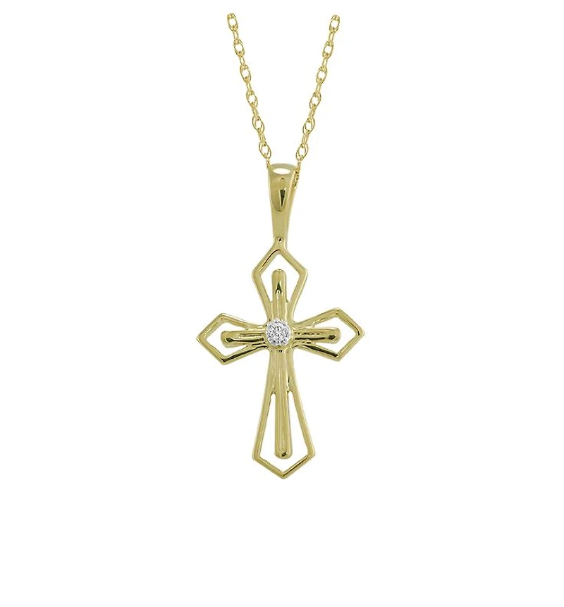 10K Yellow Gold Cross Pendant