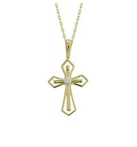 10K Yellow Gold Cross Pendant