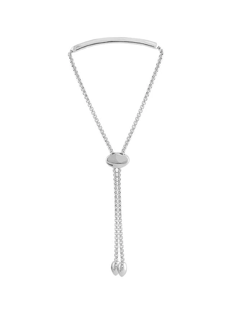 Sterling Silver Bar Adjustable Bracelet