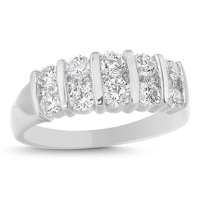 14K White Gold 1.00CTW Diamond Anniversary Band