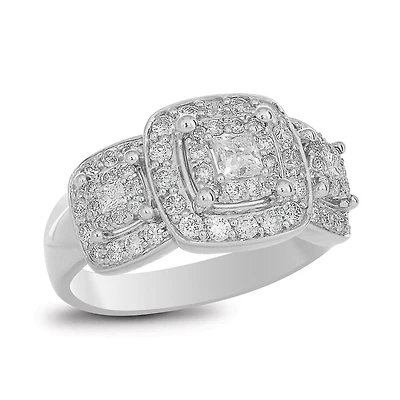14K White Gold 1.00CTW Diamond Ring