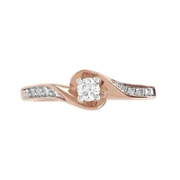 Glacier Fire 10K Rose Gold 0.20CTW Bridal Ring