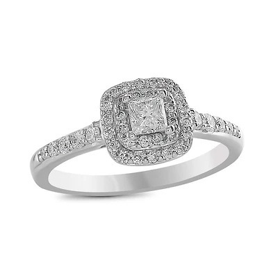 Glacier Fire 14K White Gold 0.50CTW Bridal Ring